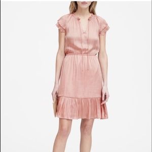 BANANA REPUBLIC NWOT pink silk tie dress